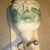 Green Delft Porcelain Wall Mounted Coffee Grinder