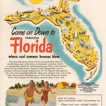 1952 - Florida Travel Advertisement - Advertising