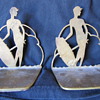 Vintage metal bookends