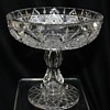 American Brilliant Cut Glass Compote Signed Hawkes 1911