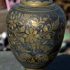 Turned, Engraved and Chased [?] Brass Vase - India?