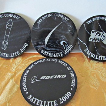 2000 Boeing Defense Division Marble Coaster Set