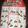 1950's Football Key Chains on display card 24kt gold plated 