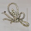 Vintage Trifari Sterling Ribbon Brooch Pin Costume Jewelry Classic