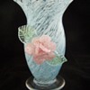 Applied Glass Tornado Style Splatter Glass Vase.  Stevens Williams?