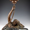 Cold Painted Bronze Jugendstil Candlestick