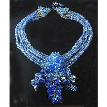 Rare COPPOLA e TOPPO ITALY Crystal Necklace BIJOUX LO-SA Prototype - Costume Jewelry