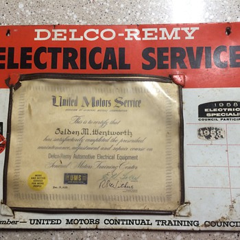 Delco-Remy Automotive Electrical Equipment certification. - Petroliana
