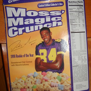 Randy Moss Magic Crunch Cereal Box - Football