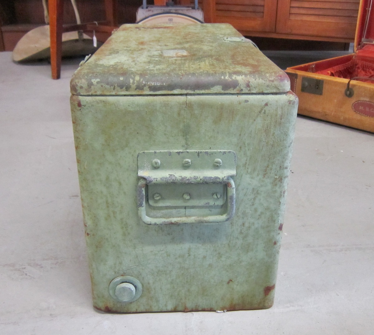 Vintage Green Metal Ice Chest Cooler Information? Collectors Weekly