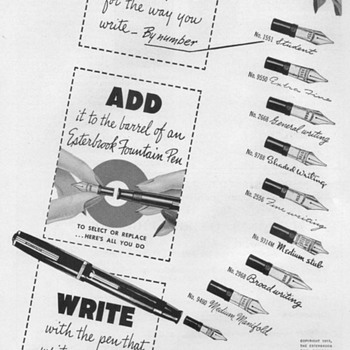 1953 - Esterbrook Pens Advertisements