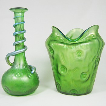 Loetz Glass "Rusticana" Grouping ca. 1900 - Art Glass
