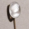 Antique Victorian Carved Moonstone Cameo 15k Pin