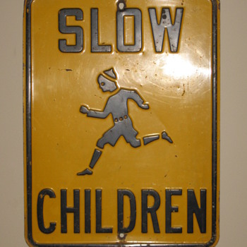 Embossed, Porcelain Sign