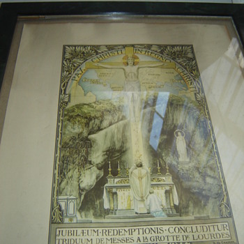PAX CHRISTI IN REGNO CHRISTI Religous Print Litho? Very Old Christ Rising - Posters and Prints