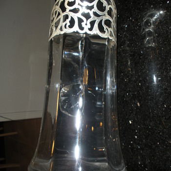 SILVER AND GLASS PITCHER - Glassware