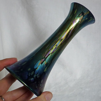 Rindskopf Very Iridescent Oilspot Vase - Art Glass