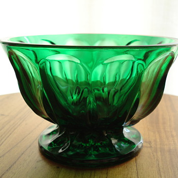 Green compote bowl - Glassware