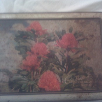 This is a really old cadbury choclates tin  - Advertising