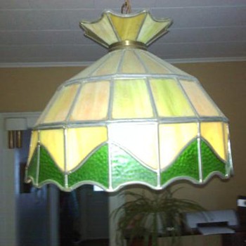 Lead stained glass hanging lamp - Lamps