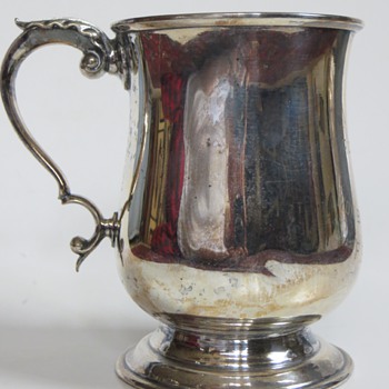 Barker Brothers Silver Plate Trophy Tankard, J.V.R., The ROSS CUP,1917~No.1Platoon~F.E.Becker? - Sterling Silver