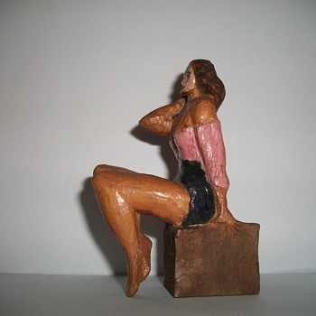 A Leggy Wooden Pin Up Folk Art Carving collection Jim Linderman