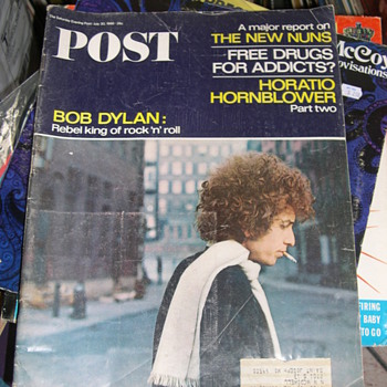 1966 SATURDAY EVENING POST COVER BOB DYLAN REBEL KING "ROCK & ROLL" - Paper