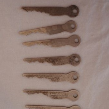 Antique NCR keys - National Cash Register - Model of Register?
