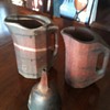 wood pitchers and funnel