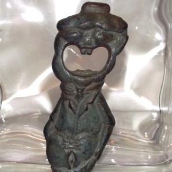 HAPPY GUY CAST IRON BOTTLE OPENER