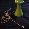 Green Retro Lamp with Missing Shade