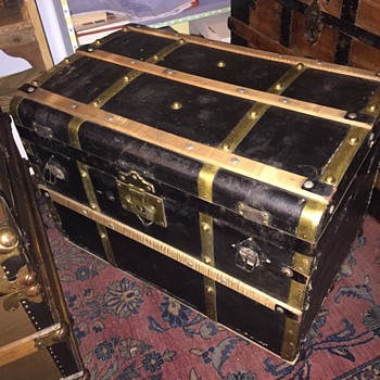 another brass bound civil war era trunk - very cool - Furniture