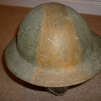 British WW11 cammo helmet - Military and Wartime