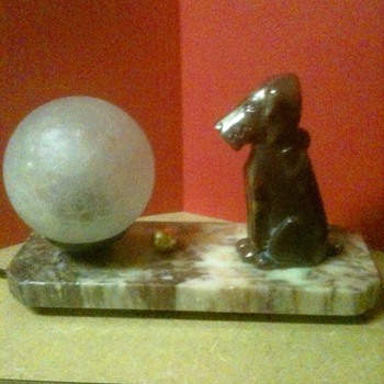 1930 Art Deco Dog Lamp