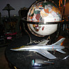 Jewelled Gemstone Globe & Aeroplane Models.
