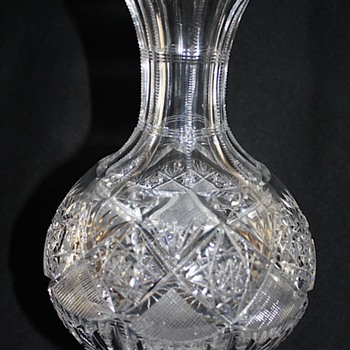 Signed "Hoare" American Brilliant Cut Glass Water Carafe 1900