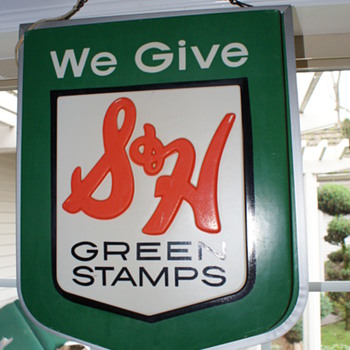 Lighted S&H Green Stamps sign - Signs