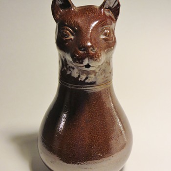 Brown Stoneware Figurative Cat Jug~10", Looks Antique~unmarked - Animals