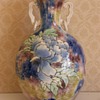 My Intriguing Butterfly & Peony Vase with Ears Any Suggestions?  Chinese?Flambe?