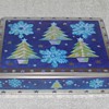 Christmas Cookie Tin - Snowflakes & Trees
