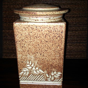Cool Stoneware Canister - Art Pottery