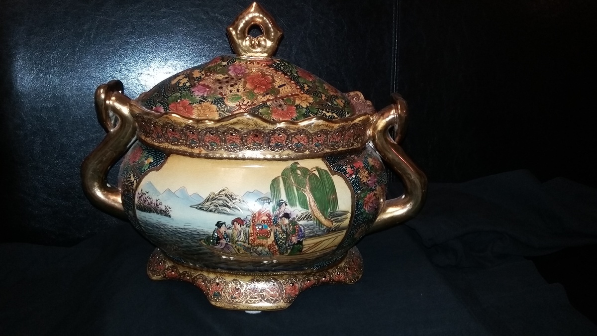 Royal Satsuma Covered serving bowl and Jar Collectors Weekly
