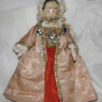 seldom and spectacular antique wooden doll - Dolls