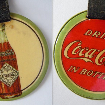 c. 1912 Coca-Cola Straight Sided Bottle Watch Fob - Coca-Cola