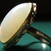 Large Opal and Silver Ring