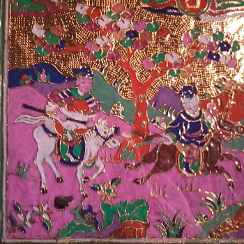 ANTIQUE CHINESE GOLD FOIL PAINTINGS(CONT.)!!, PLEASE HELP ID! - Asian
