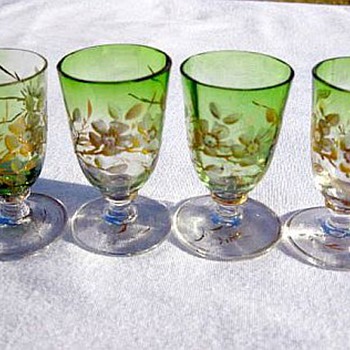 Moser Glass Cordials - Art Glass