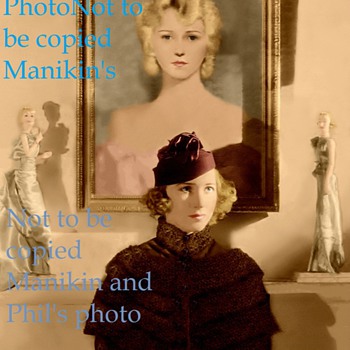 A Private Photo of Margit Nilsen in Front of Her mannequins at Home - Advertising