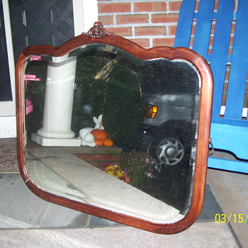mirror beveled solid wood 