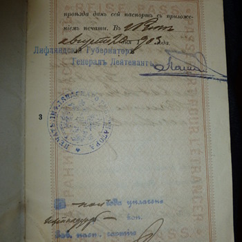 1903 Passport - Paper
